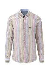 FYNCH-HATTON Langarmhemd Button-Down-Kragen Casual Fit Mischfarben/Creme/Hellblau/Lila/Beige/Grau/Rosa