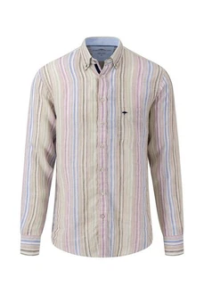 FYNCH-HATTON Langarmhemd Button-Down-Kragen Casual Fit