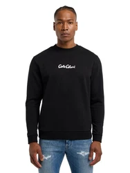 Carlo Colucci Sweatshirt Dioda Schwarz/Gelb/Hellblau