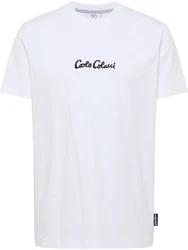 Carlo Colucci T-Shirt Dinardo Weiß/Grau/Gelb/Hellblau/Creme/Grün