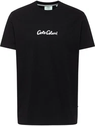 Carlo Colucci T-Shirt Dinardo Schwarz/Hellblau