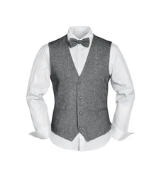 Prince Anzugweste Grau/Silber