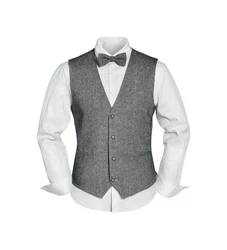 Prince Anzugweste Grau/Silber