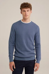 WE Fashion Sweater Dunkelblau/Blau/Grau