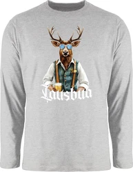 Shirtracer Rundhalsshirt Lausbua Lausbub Schlawiner Lauser Mode für Oktoberfest Herren Grau/Braun/Türkis/Hellgrau