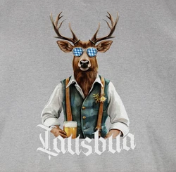 Shirtracer Rundhalsshirt Lausbua Lausbub Schlawiner Lauser Mode für Oktoberfest Herren Grau/Braun/Türkis/Hellgrau