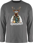 Shirtracer Rundhalsshirt Lausbua Lausbub Schlawiner Lauser Mode für Oktoberfest Herren Türkis/Braun/Hellgrau/Grün