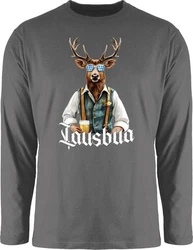 Shirtracer Rundhalsshirt Lausbua Lausbub Schlawiner Lauser Mode für Oktoberfest Herren Türkis/Braun/Hellgrau/Grün