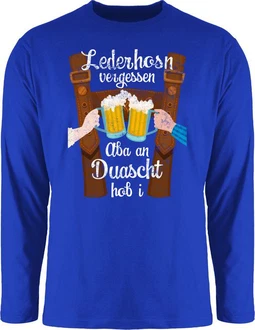 Shirtracer Rundhalsshirt Mode für Oktoberfest Herren Blau/Dunkelblau