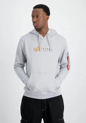 Alpha Industries Hoodie Alpha Label Grau/Hellgrau/Silber