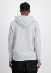 Alpha Industries Hoodie Alpha Label Grau/Hellgrau/Silber
