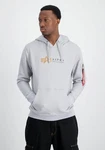 Alpha Industries Hoodie Alpha Label Grau/Hellgrau/Silber