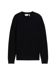 TOM TAILOR Strickpullover mit recyceltem Kaschmir Schwarz/Dunkelblau