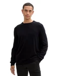 TOM TAILOR Strickpullover mit recyceltem Kaschmir Schwarz/Dunkelblau