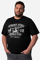 Men Plus T-Shirt Halbarm Bauchfit Frontdruck 