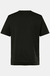 Men Plus T-Shirt Halbarm Bauchfit Frontdruck Schwarz/Rosa/Grün