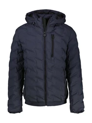 LERROS Blouson Funktionsjacke Steppjacke mit abnehmbarer Kapuze Dunkelblau/Blau/Hellblau