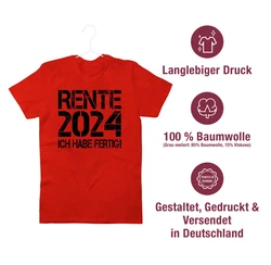 Shirtracer T-Shirt Rente schwarz