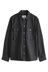 Next Outdoorhemd Hemdjacke (1-tlg) Schwarz/Grau/Dunkelgrau