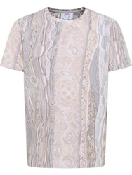 CARLO COLUCCI T-Shirt Dini Schwarz/Hellblau/Weiß