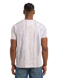 CARLO COLUCCI T-Shirt Dini Schwarz/Hellblau/Weiß