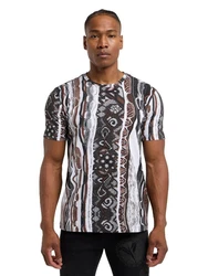 CARLO COLUCCI T-Shirt Dini Schwarz/Orange/Grün/Grau
