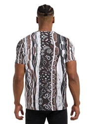 CARLO COLUCCI T-Shirt Dini Schwarz/Orange/Grün/Grau