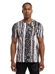 CARLO COLUCCI T-Shirt Dini Schwarz/Orange/Grün/Grau