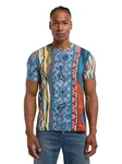 CARLO COLUCCI T-Shirt Dini Schwarz/Mischfarben/Blau/Orange/Braun