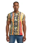 CARLO COLUCCI T-Shirt Dini Orange/Mischfarben/Braun/Grün/Lila/Schwarz