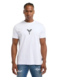 CARLO COLUCCI T-Shirt Dinato Weiß/Hellblau/Schwarz/Creme