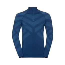 Rollkragenpullover Herren Unterhemd BL TOP Turtle neck l/s half zi - 20640 estate blue me