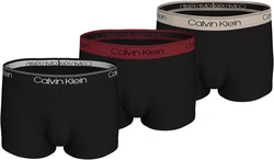 Calvin Klein Underwear Trunk LOW RISE TRUNK 3PK mit Logo-Elastikbund Braun/Schwarz/Dunkelrot/Rot