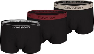Calvin Klein Underwear Trunk LOW RISE TRUNK 3PK mit Logo-Elastikbund Braun/Schwarz/Dunkelrot/Rot
