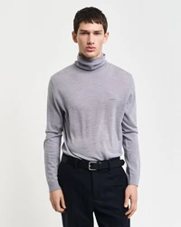 Gant Rollkragenpullover EXTRAFINE MERINO WOOL TURTLENECK Lila/Grau