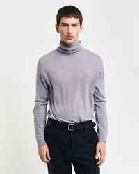 Gant Rollkragenpullover EXTRAFINE MERINO WOOL TURTLENECK Lila/Grau