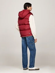 Tommy Jeans Steppweste TJM ALASKA VEST Abnehmbare Kapuze Dunkelrot/Rot/Bordeaux