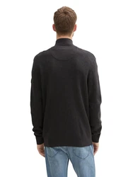 TOM TAILOR Strickpullover Strickjacke Regular Fit anthrazit