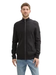 TOM TAILOR Strickpullover Strickjacke Regular Fit anthrazit