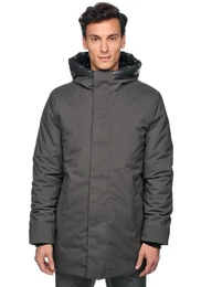 Langjacke SPHERICA mit verdecktem Reiverschluss & Druckern, Leistentaschen, Kapuze