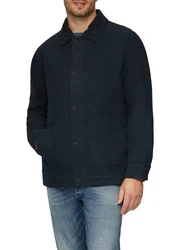s.Oliver Jacke mit Cordkragen und Knopfleiste Dunkelblau/Blau/Hellblau