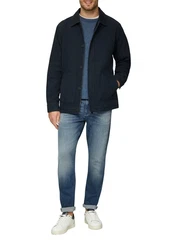s.Oliver Jacke mit Cordkragen und Knopfleiste Dunkelblau/Blau/Hellblau