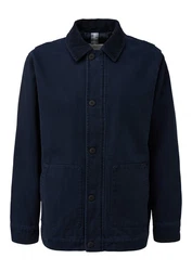 s.Oliver Jacke mit Cordkragen und Knopfleiste Dunkelblau/Blau/Hellblau
