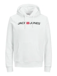 JACK & JONES Male Hoodie Logo knallrot/schwarz/weiß