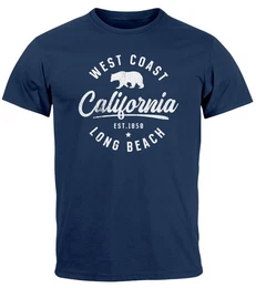 Print-Shirt Herren T-Shirt Print California Aufdruck Br Long Beach Mnner mit Print