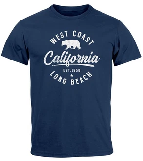 Neverless Print-Shirt Herren T-Shirt Print California Long Beach