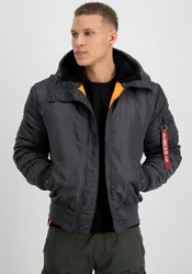 Alpha Industries Bomberjacke MA-1 HOODED Dunkelgrau/Grau/Hellgrau
