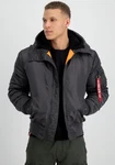 Alpha Industries Bomberjacke MA-1 HOODED Dunkelgrau/Grau/Hellgrau