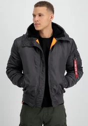Alpha Industries Bomberjacke MA-1 HOODED Dunkelgrau/Grau/Hellgrau
