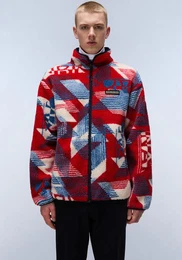 Plschjacke ARGIENT mit allover Print